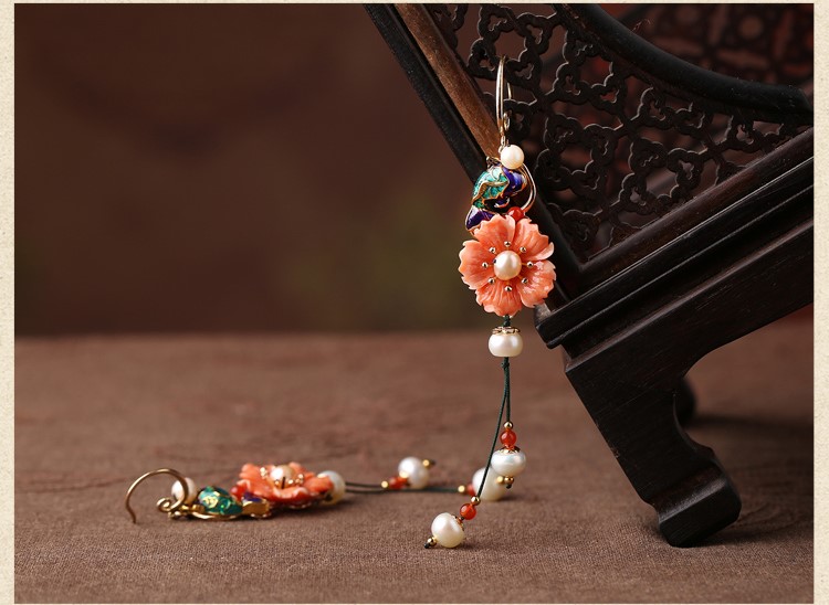 一生有你耳環(huán)，貝殼雕花首飾