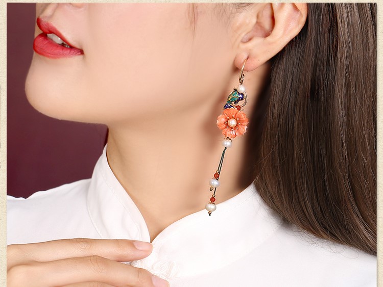 一生有你耳環(huán)，貝殼雕花首飾