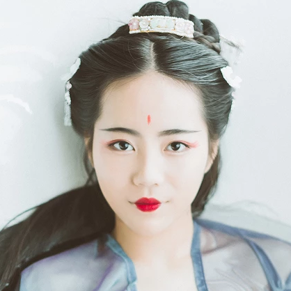 金魚妖艷的女子頭像，唯美古風(fēng)真人頭像