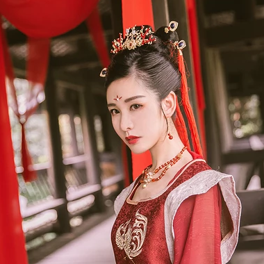 紅佛女子頭像，唯美古風(fēng)真人頭像