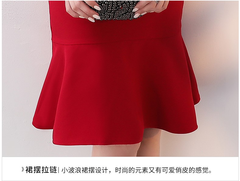 蕾絲花朵中式禮服，性感魚尾晚禮服