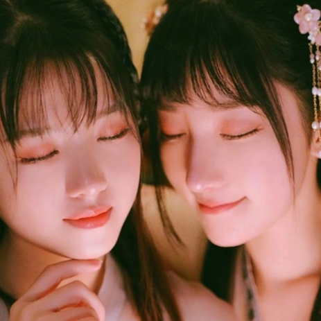 清新淡雅漢服閨蜜頭像，唯美古風(fēng)真人頭像