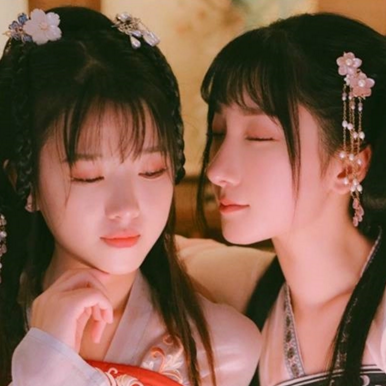 清新淡雅漢服閨蜜頭像，唯美古風(fēng)真人頭像