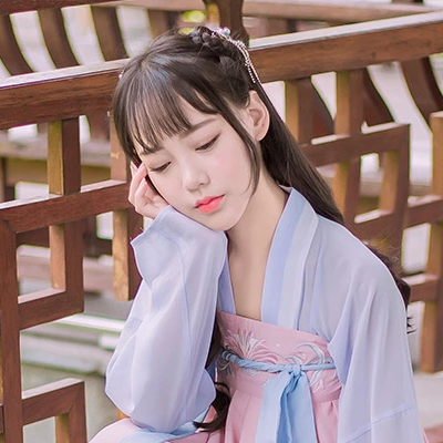 粉嫩小清新女生頭像，唯美古風(fēng)真人頭像