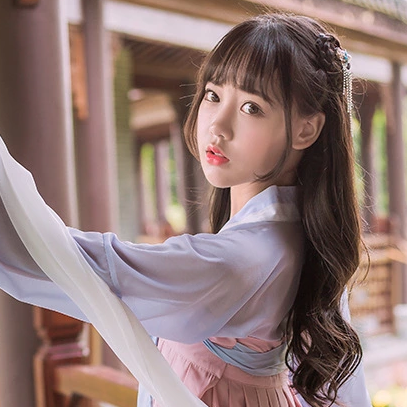 粉嫩小清新女生頭像，唯美古風(fēng)真人頭像