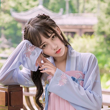 粉嫩小清新女生頭像，唯美古風(fēng)真人頭像