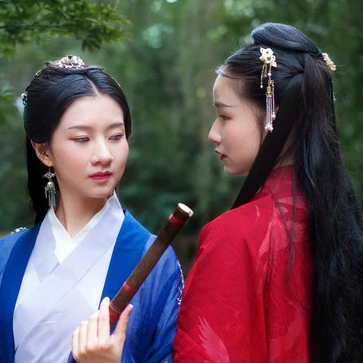 竹林閨蜜頭像，唯美古風真人頭像