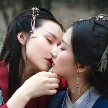 竹林閨蜜頭像，唯美古風真人頭像