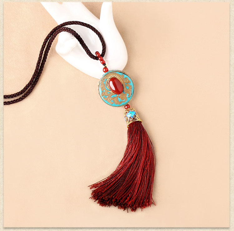 時(shí)尚家佳樂文學(xué)流蘇吊墜毛衣鏈項(xiàng)鏈