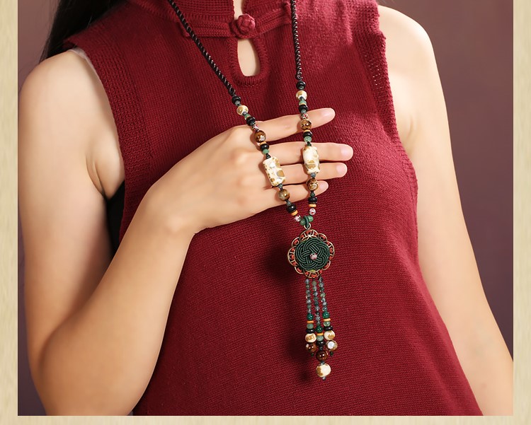 時尚家佳樂文學(xué)陶瓷流蘇毛衣鏈情愫項(xiàng)鏈