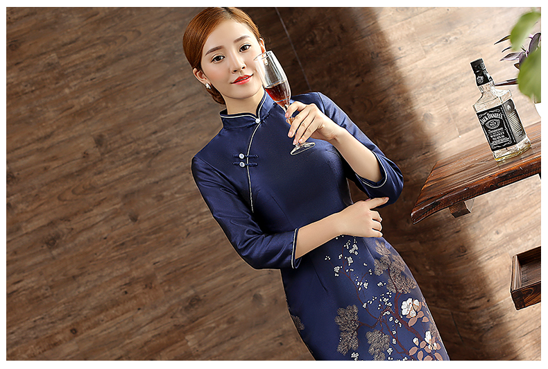 藍沁古典旗袍，復古唯美旗袍裙