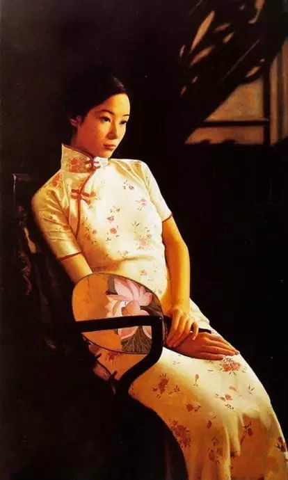 風(fēng)情萬種的油畫旗袍女子！