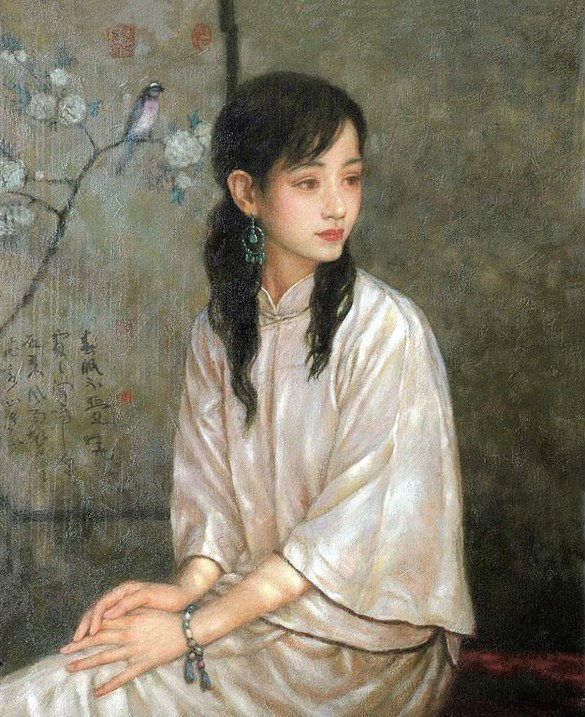 風(fēng)情萬(wàn)種的油畫旗袍女子！