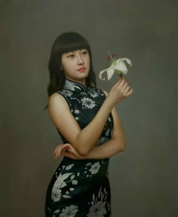 風(fēng)情萬(wàn)種的油畫旗袍女子！