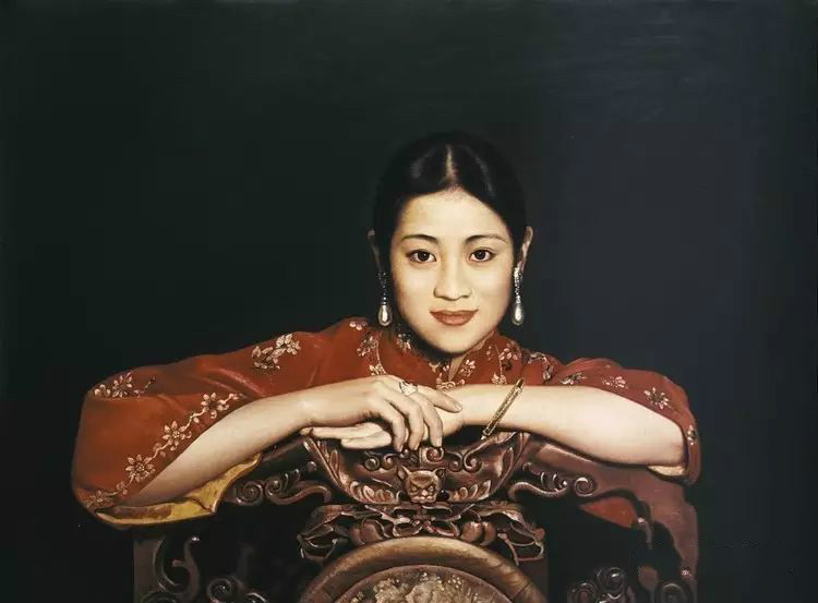 風(fēng)情萬(wàn)種的油畫(huà)旗袍女子！