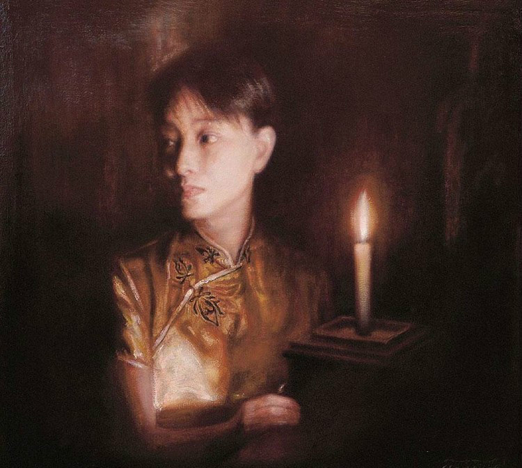 風(fēng)情萬(wàn)種的油畫(huà)旗袍女子！