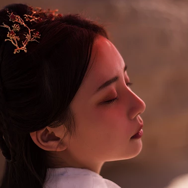 傷感流淚帶傘頭像，唯美古風(fēng)真人頭像