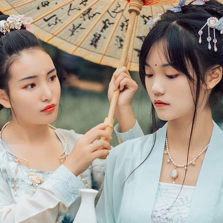 并蒂閨蜜頭像，唯美古風(fēng)真人頭像