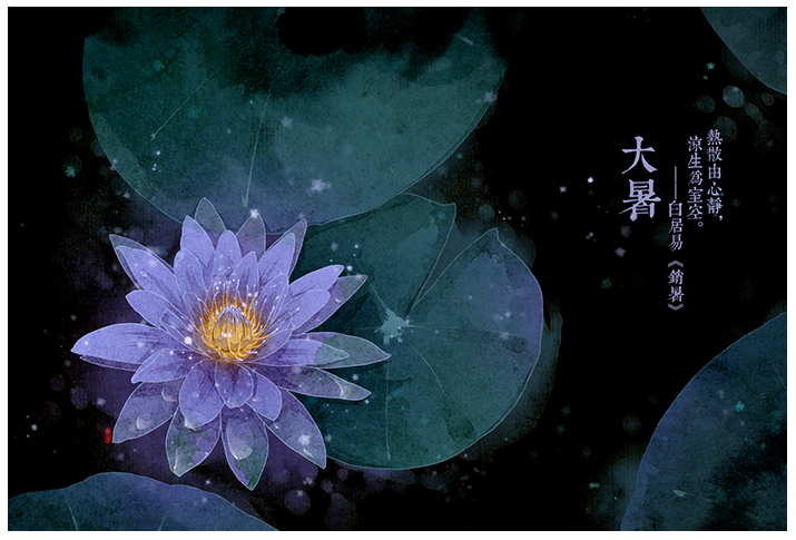 唯美的24節(jié)氣花卉插畫，品味古老的詩之清韻