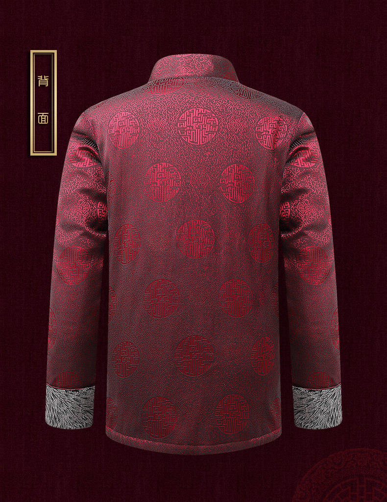 古典花紋男士唐裝，復(fù)古風(fēng)喜慶唐裝