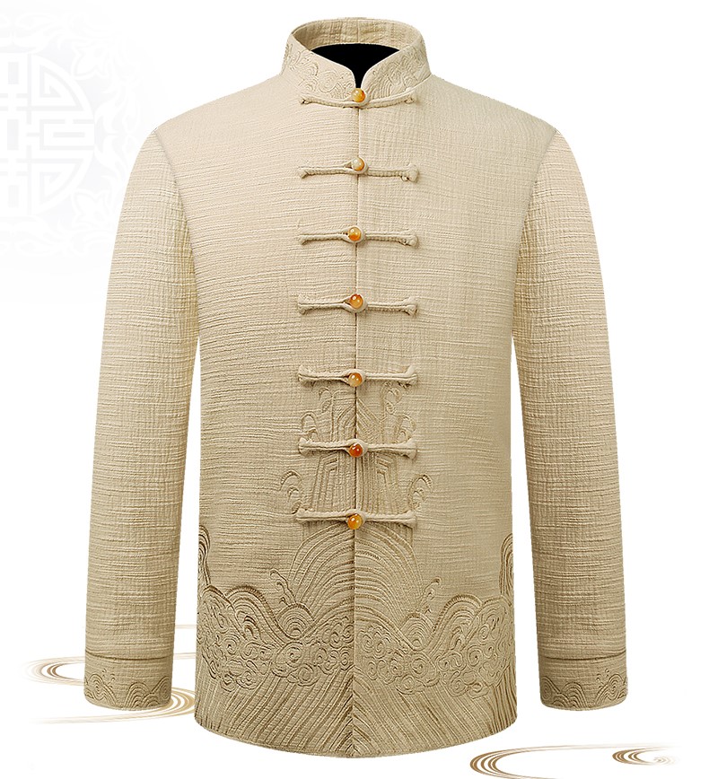 古典刺繡男士唐裝，復(fù)古風(fēng)中式唐裝