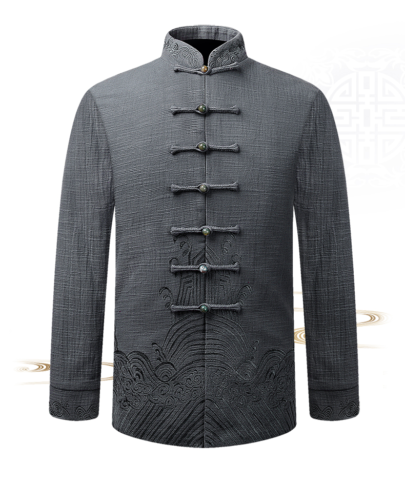 古典刺繡男士唐裝，復(fù)古風(fēng)中式唐裝