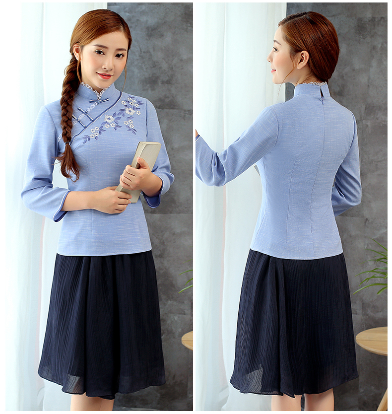 古典小繡花家佳樂文學(xué)女士唐裝