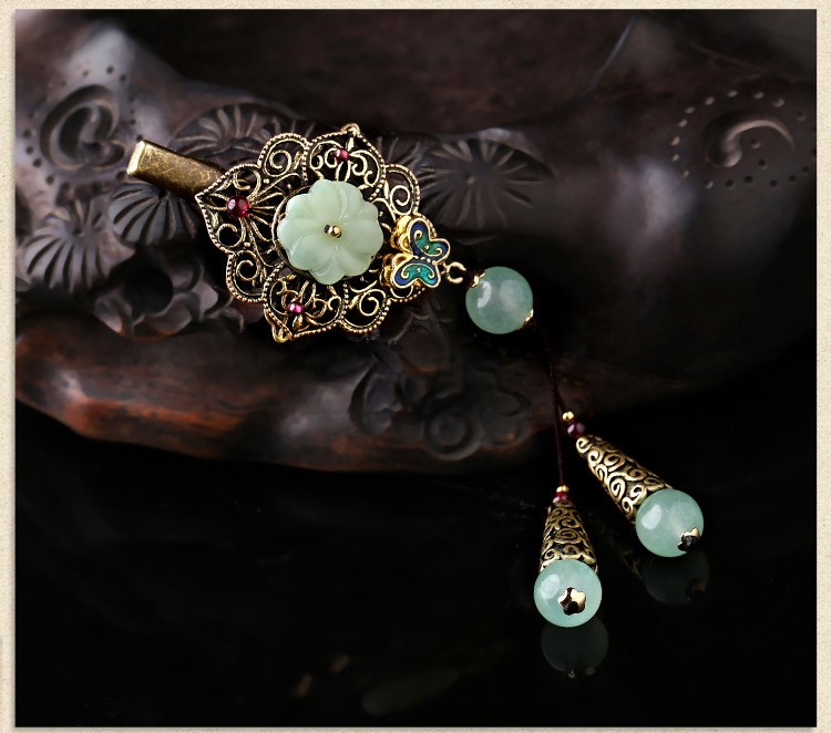 復古花朵發(fā)夾頭飾民族風發(fā)飾