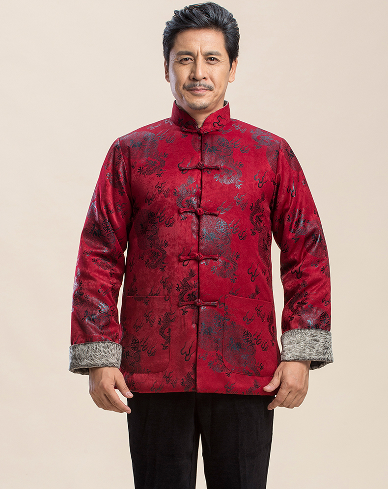 喜慶唐裝禮服外套，復(fù)古風(fēng)男士唐裝