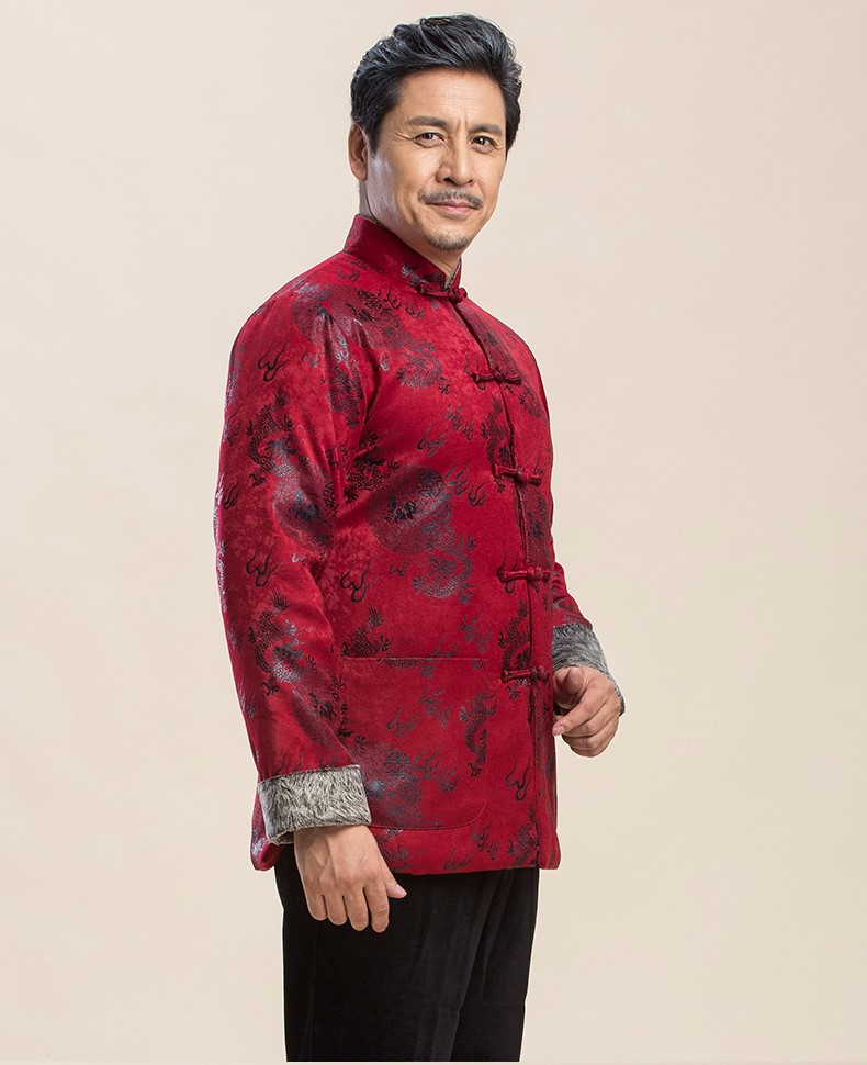 喜慶唐裝禮服外套，復(fù)古風(fēng)男士唐裝