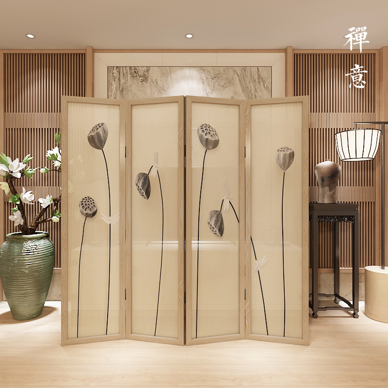 中式古典禪意蓮蓬屏風(fēng)隔斷
