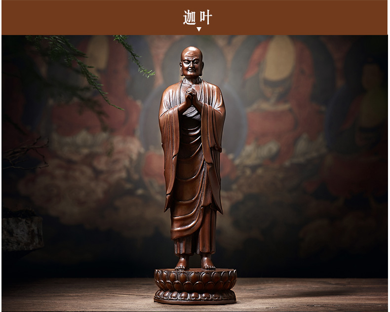 純銅佛像擺件:阿難摩訶迦葉尊者