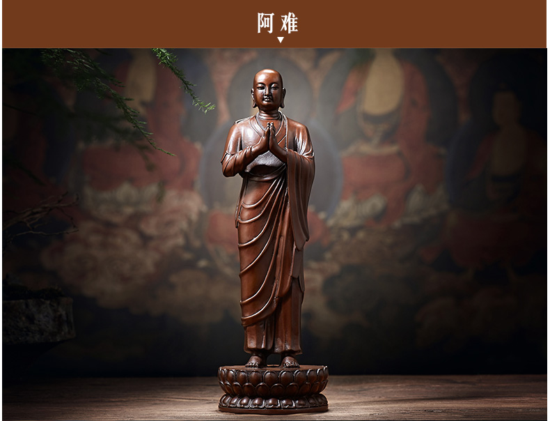 純銅佛像擺件:阿難摩訶迦葉尊者