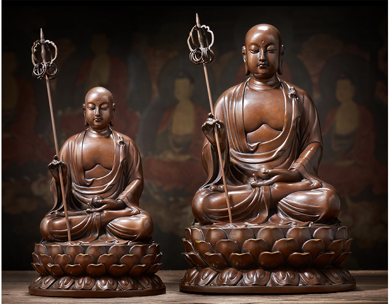 地藏王菩薩:娑婆三圣地藏菩薩佛像擺件