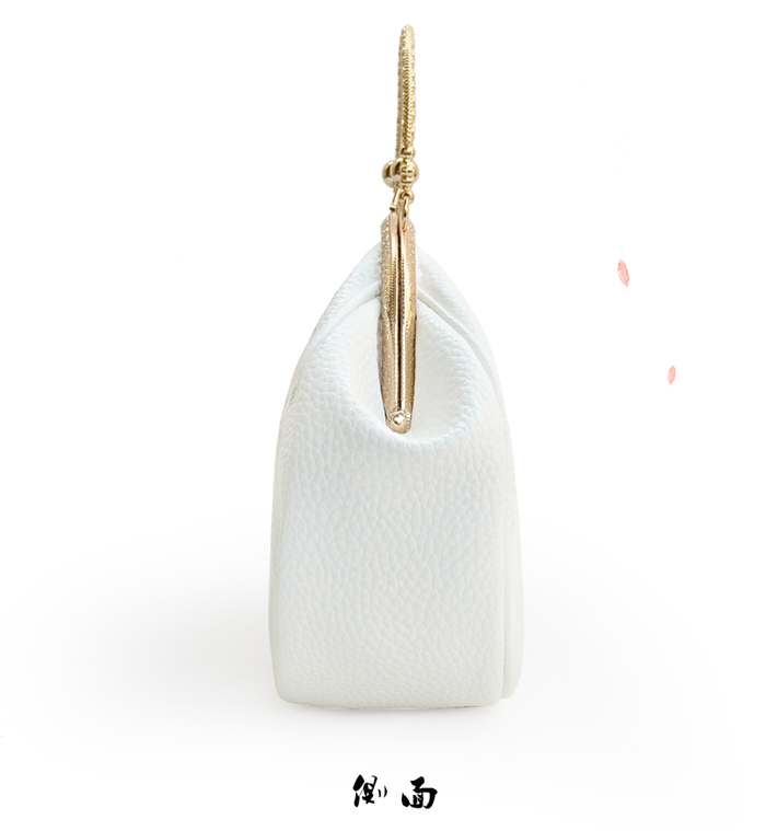 唯美清新桃花手提包，花朵古風(fēng)手工包