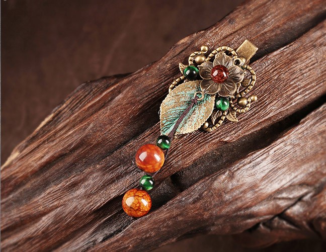 一葉春風古風古典發(fā)夾頭飾