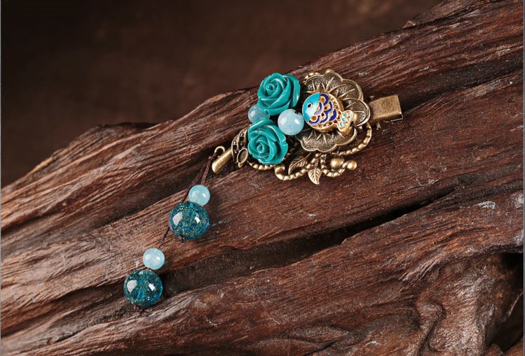 家佳樂文學(xué)琉璃流蘇發(fā)夾頭飾