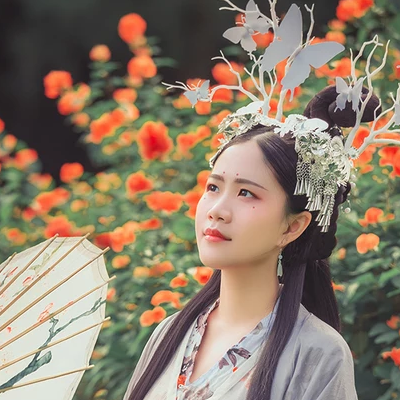 淡雅清新木槿花女生頭像，唯美古風(fēng)真人頭像