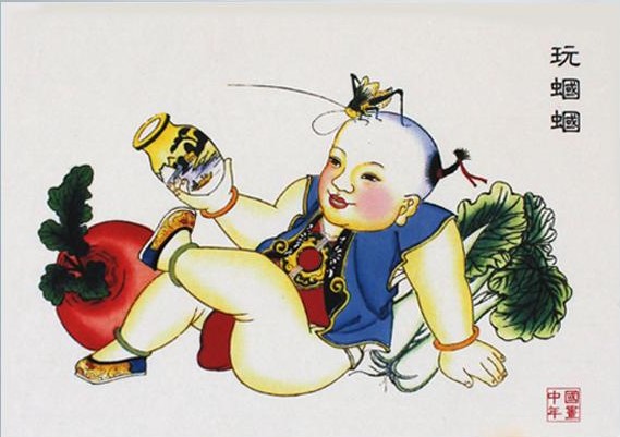 12款民間工藝年畫(huà)，手繪民俗文化年畫(huà)