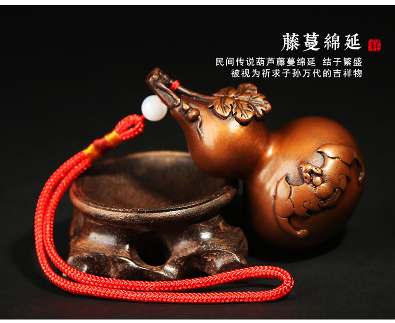 紫銅葫蘆擺件，文玩葫蘆把件工藝品