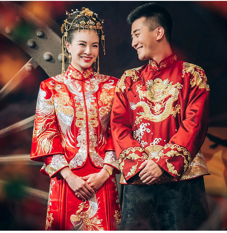 最美家佳樂文學(xué)中式禮服新娘,中式婚禮圖片