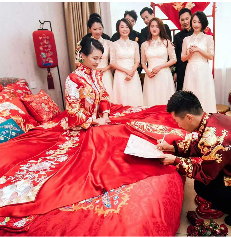 最美家佳樂文學中式禮服新娘,中式婚禮圖片