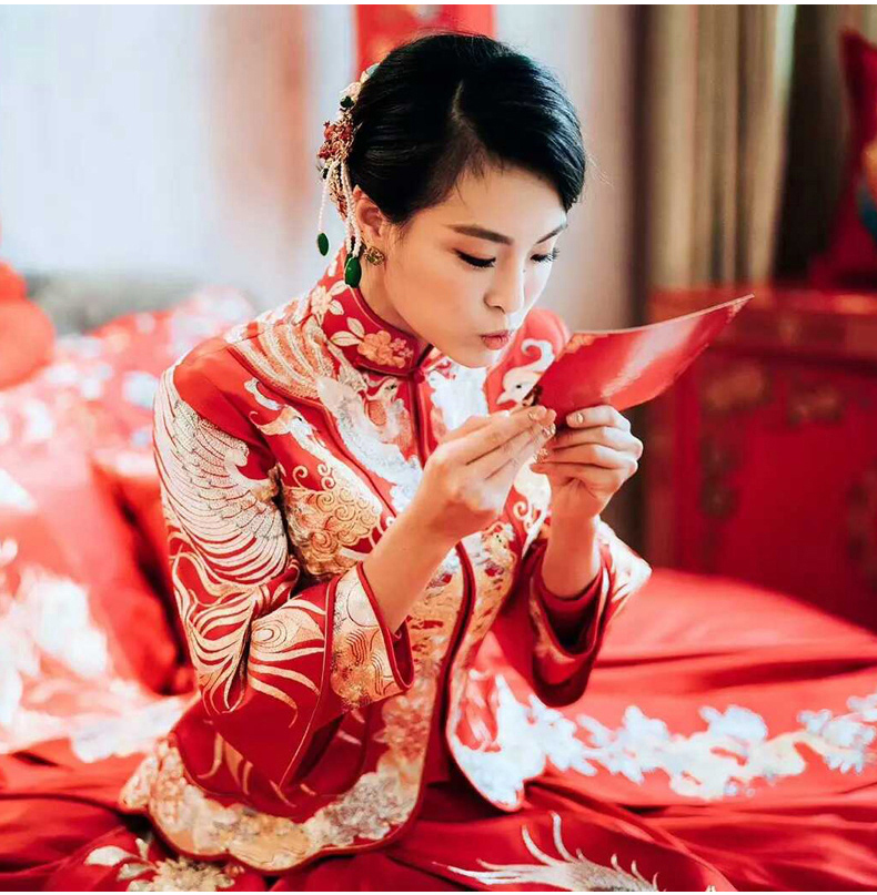 最美家佳樂文學中式禮服新娘,中式婚禮圖片