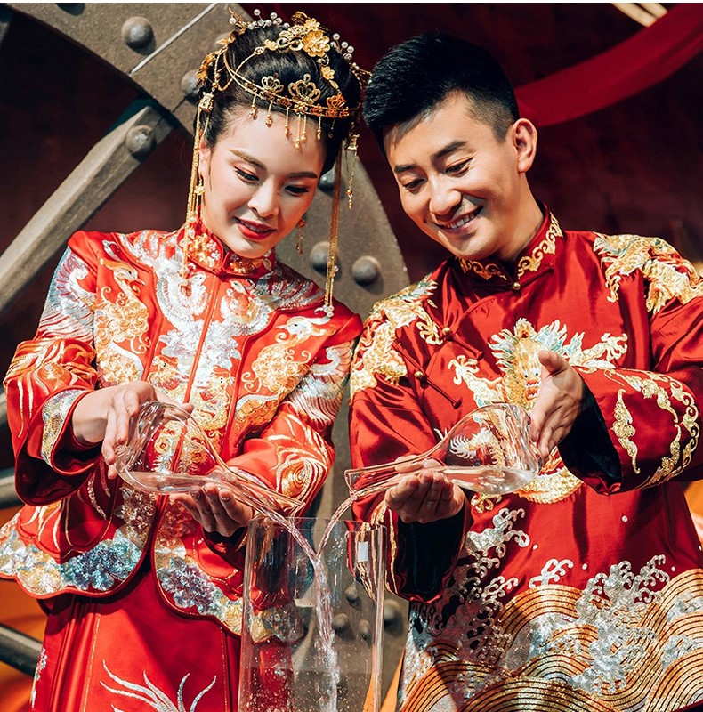 最美家佳樂文學(xué)中式禮服新娘,中式婚禮圖片