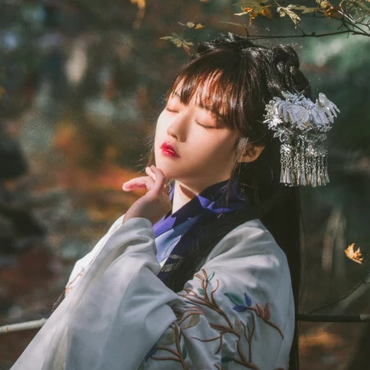 文藝彈琵琶女生頭像，唯美古風(fēng)真人頭像