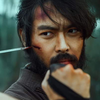 霸氣男生打架帶兵器頭像，唯美古風真人頭像