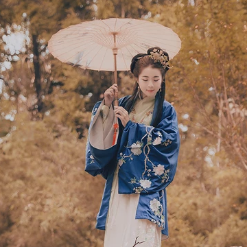 云鶴漢服帶傘頭像，唯美古風(fēng)真人頭像