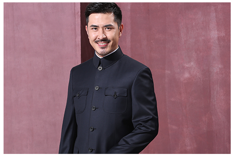 家佳樂文學(xué)修身國服領(lǐng)導(dǎo)毛式中山裝