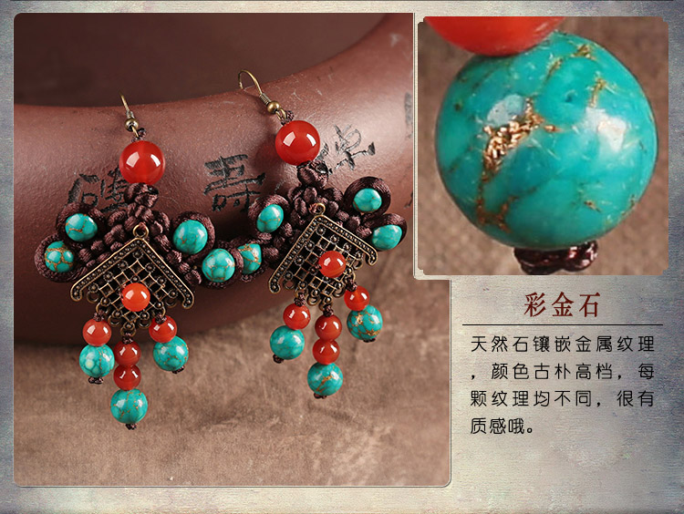 古典家佳樂(lè)文學(xué)個(gè)性耳飾流蘇耳環(huán)