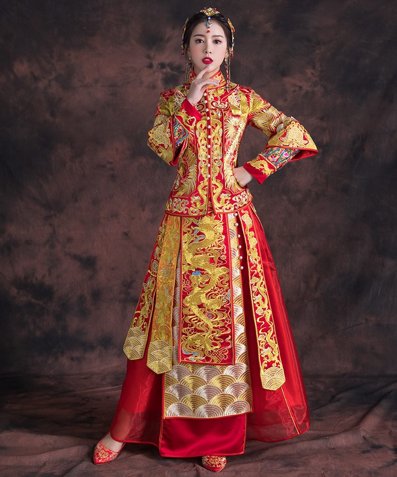 喚醒傳統(tǒng)家佳樂文學(xué)俗的唯美中式禮服新娘禮服